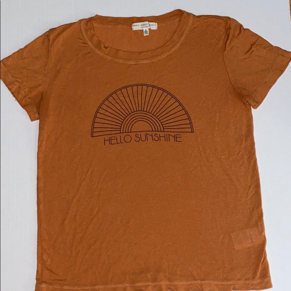 Orange/brown soft fitted t-shirt
